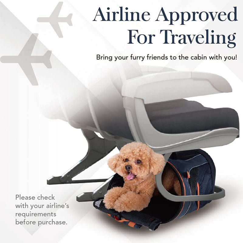 Ibiyaya Airline Approved Pet Carrier - Navy Blue