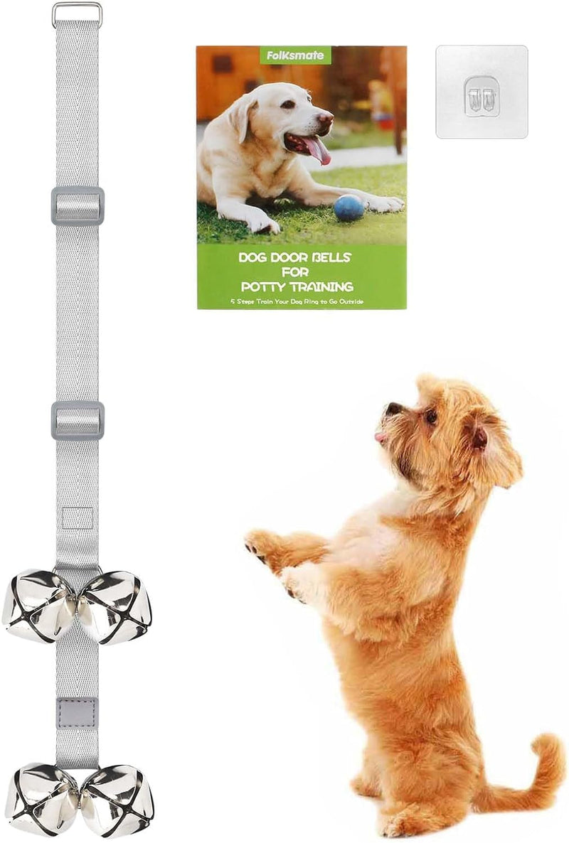 FOLKSMATE Dog Doorbells for Potty Training - Adjustable Bells with Extra Loud Ring for Puppy Training and Housebreaking