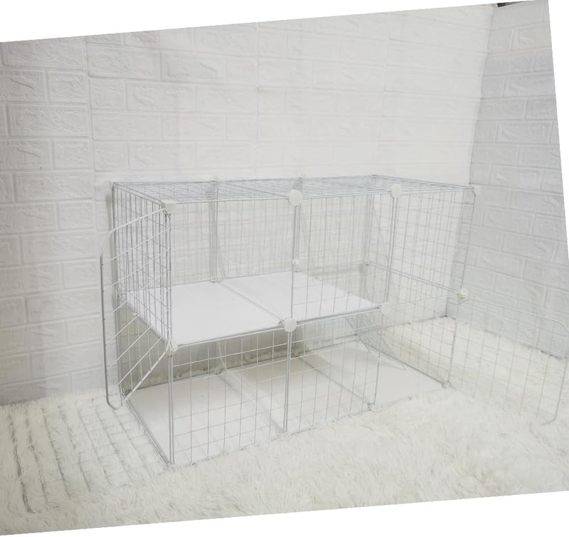 Indoor DIY Cat Playpen Metal Wire Kennel - Detachable Cat Cage