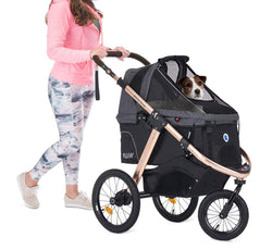 HPZ Pet Rover Performance Jogging Stroller for SmallMedium Dogs Cats and Pets - Black