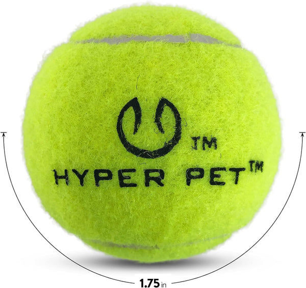 Hyper Pet MINI Tennis Balls for Dogs (Pet Safe Dog Ball for Exercise & Training, Interactive Toys work with Hyper Pet K9 Kannon MINI Launcher - 4 Pack MINI Green