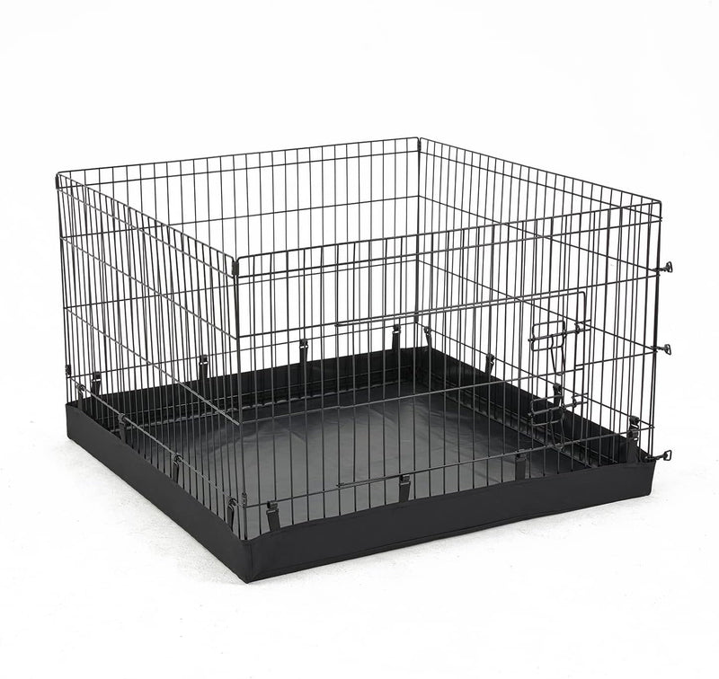 charFoldable Metal Pet Playpen with Door  Top Cover - 36W x 24H - IndoorOutdoor Use