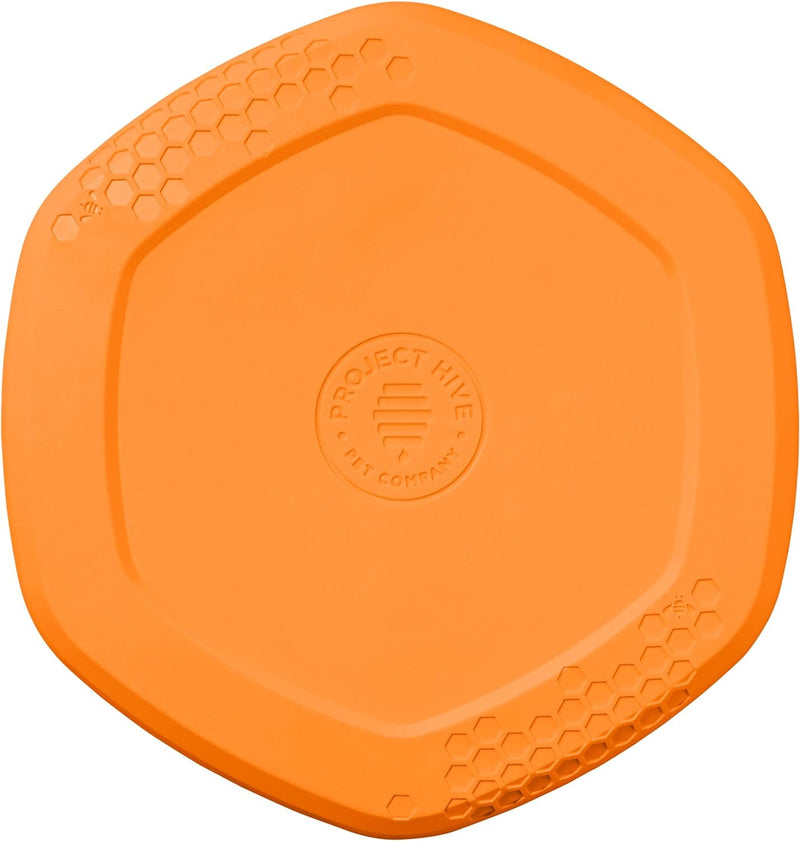 Hive Frisbee for Dogs - Dog Disc - Great for Fetch - Includes a Lick Mat on Back - Floats in Water, Smooth Glide - Made in the USA