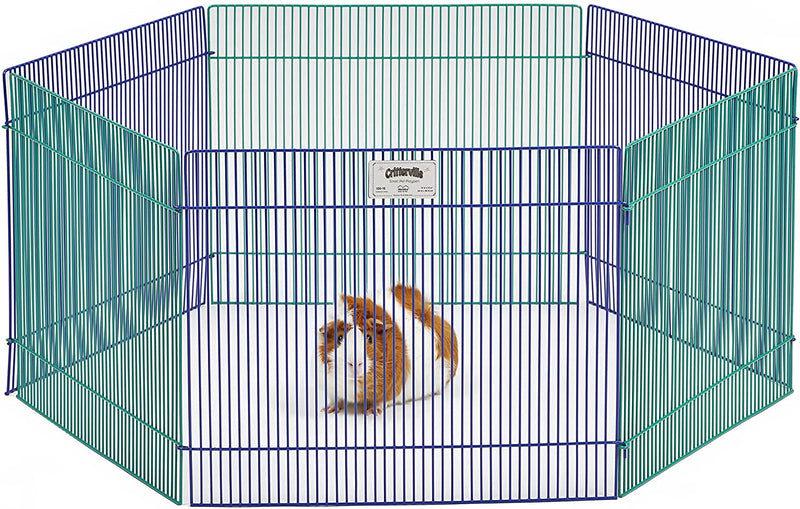 Midwest Pet Playpen - BlueGreen Exercise Pen for Small Animals 1 Count Pack