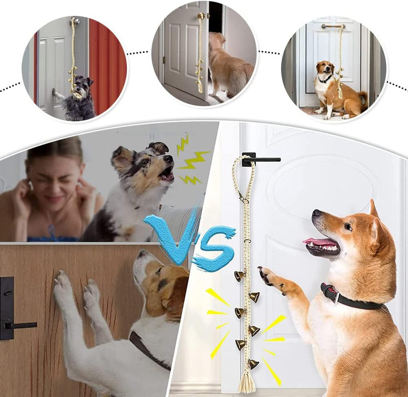 chars Adjustable Dog Bell for Potty  Toilet Training - Multifunction Dog Doorbell