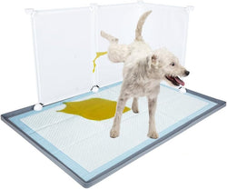 Puppy Pee Pad Holder with Splash Guard - No Spill Easy Cleanup 22x28 inches