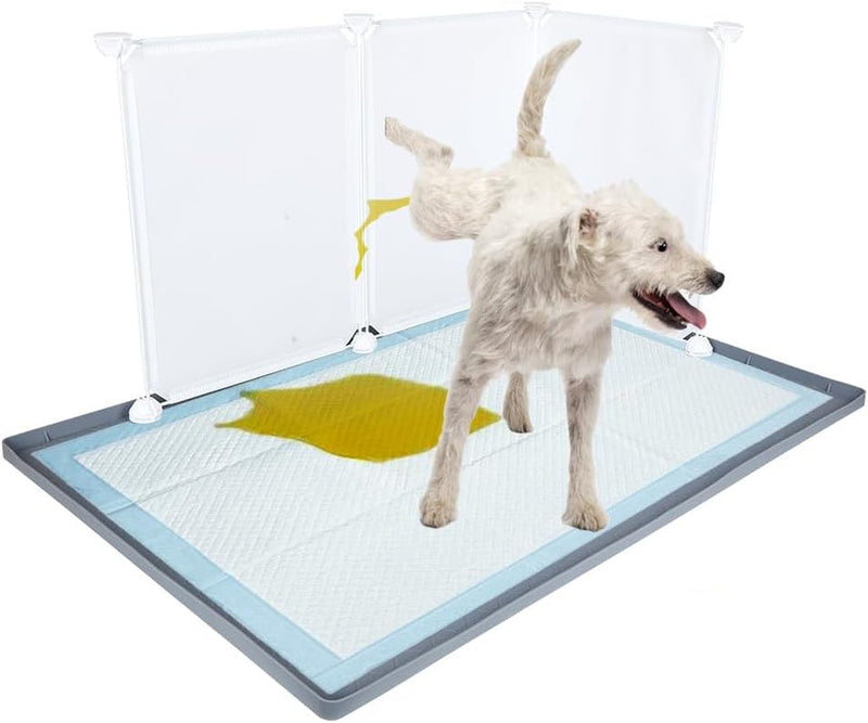 Puppy Pee Pad Holder with Splash Guard - No Spill Easy Cleanup 22x28 inches