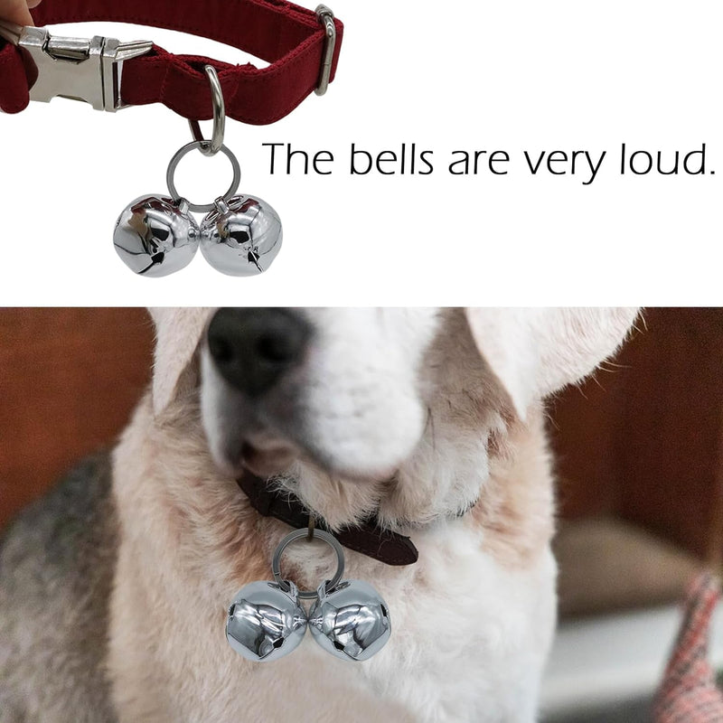 Large Dog Bells - Collar Loud Bells for Pet Tracker  Training - Handmade Metal