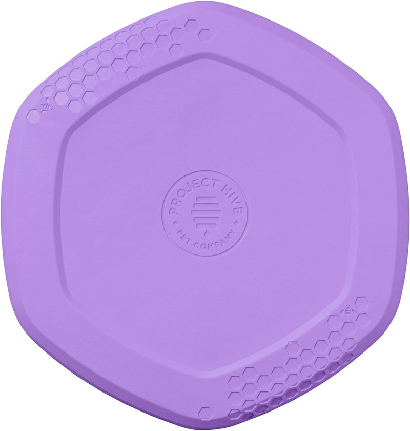 Hive Frisbee for Dogs - Dog Disc - Great for Fetch - Includes a Lick Mat on Back - Floats in Water, Smooth Glide - Made in the USA