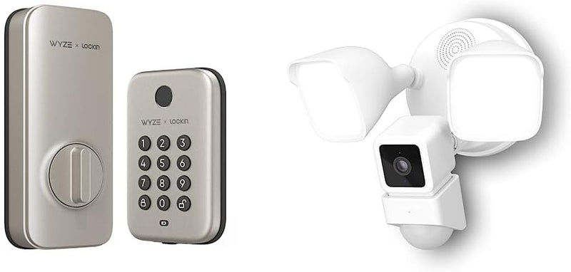 Wyze Auto-Lock Bolt Fingerprint Deadbolt and Wyze Cam OG 1080P Wi-Fi Security Camera Bundle