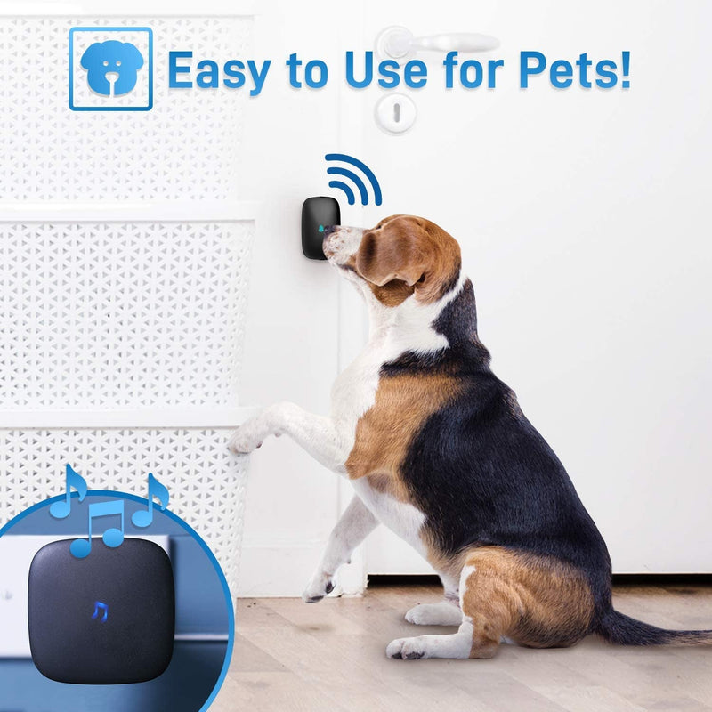 Touch Activated Dog Bell for Potty Training - Wireless Waterproof with Over 1000-Feet Range and 50 Door Chimes