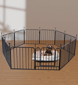 40 Dog Fence Puppy Playpen IndoorOutdoor Heavy Duty 12-Panel Pet Pen