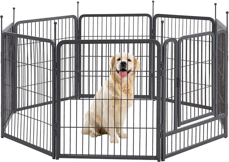 TMEE 816 Panel Outdoor Dog Playpen with Gates for LargeMediumSmall Dogs - 40 Inch Height - RV Camping Yard - 16 Pieces