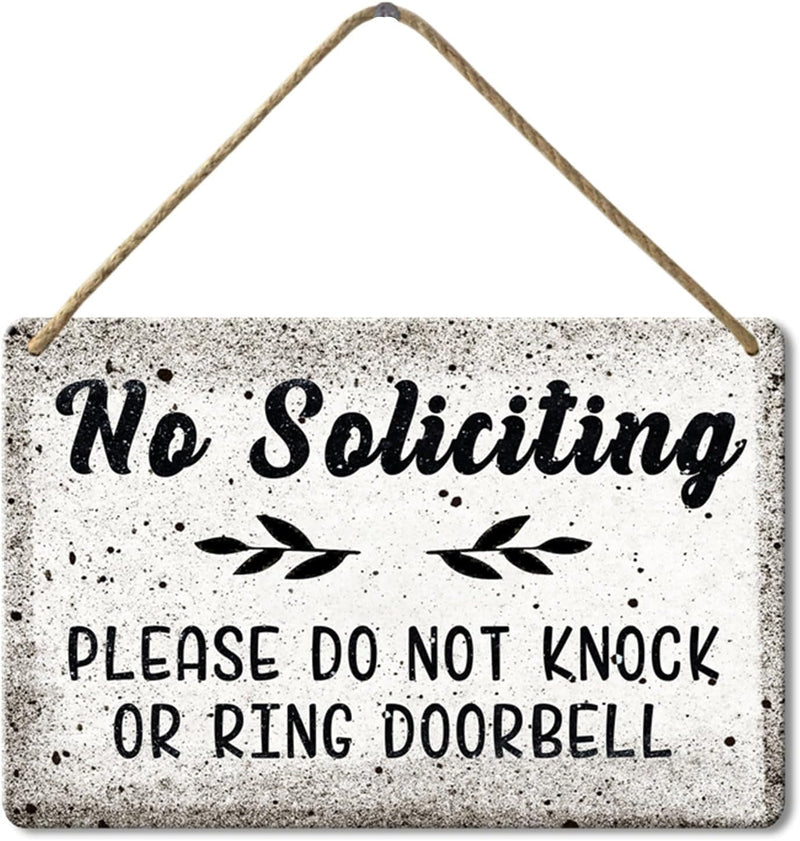 Do Not Disturb Signs for Home - Funny Dog Doorbell  Sleeping Signs 12x8 inches