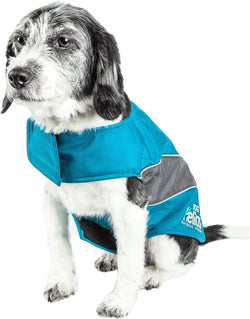 High Performance Dog Jacket with Reflective Technology - Medium BlueGrey