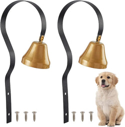 OLYCRAFT 2 Set Shopkeepers Bell Metal Doorbell for Pet Training - 16 Inch Black Hanger