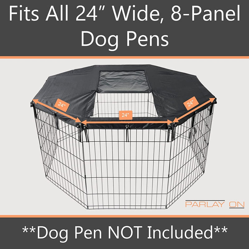 Dog Playpen Cover - Luggage-Grade Fabric with Easy Access Door