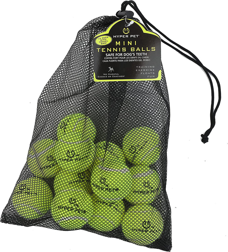 Hyper Pet MINI Tennis Balls for Dogs (Pet Safe Dog Ball for Exercise & Training, Interactive Toys work with Hyper Pet K9 Kannon MINI Launcher - 4 Pack MINI Green