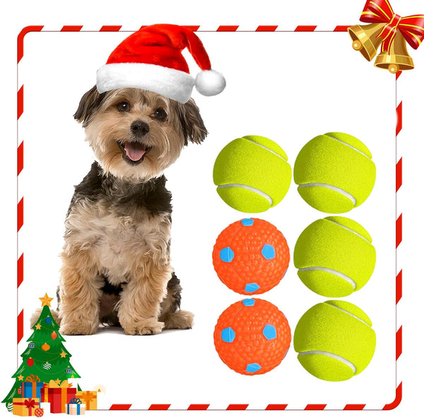 YEEGO DIRECT Small Tennis Balls for Dogs, Dogs Tennis Launcher Ball for Small and Medium Dogs, Pet Safety Toy for Sports and Training,6 Pcs 1.97" Diameter Mini Balls,for Launching Machines Clearance