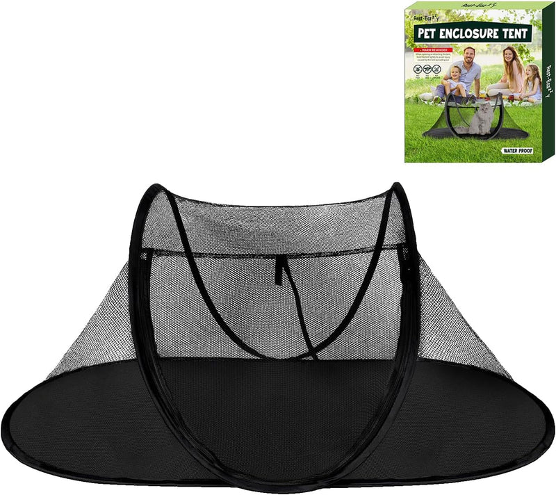 Cat Tent Outdoor - Portable Pet Enclosure for Cats and Small Animals with Carry Bag Orange