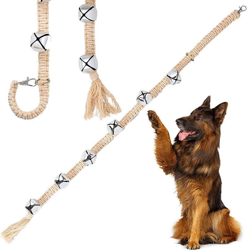 Dog Training Bells - Silver Jingle Bells for Potty Training and Outdoor Access