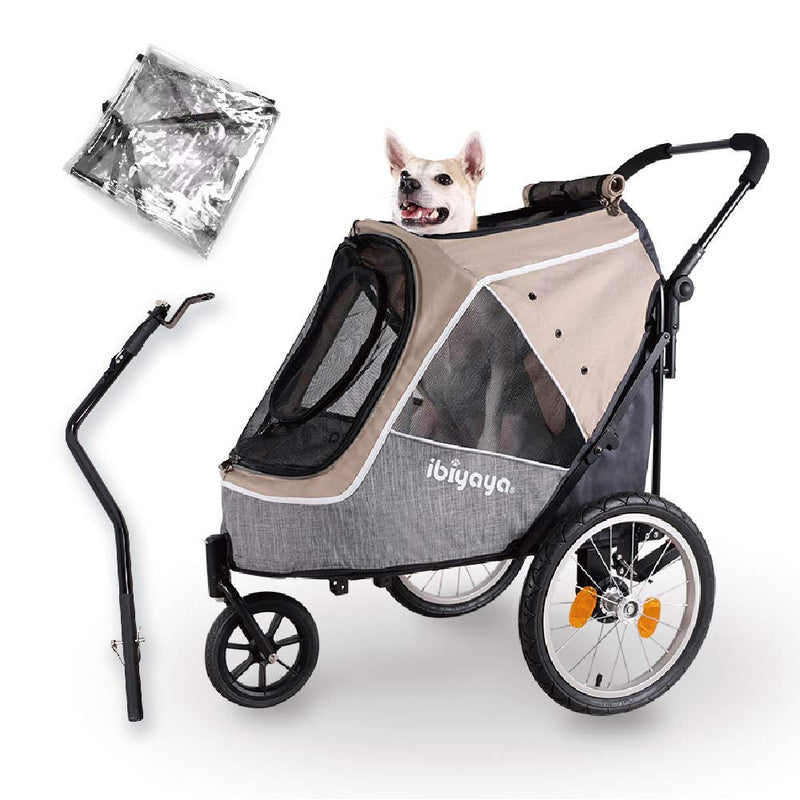 Ibiyaya 2-In-1 Pet Bike TrailerJoggerStroller for MediumLarge Dogs Ocean Blue