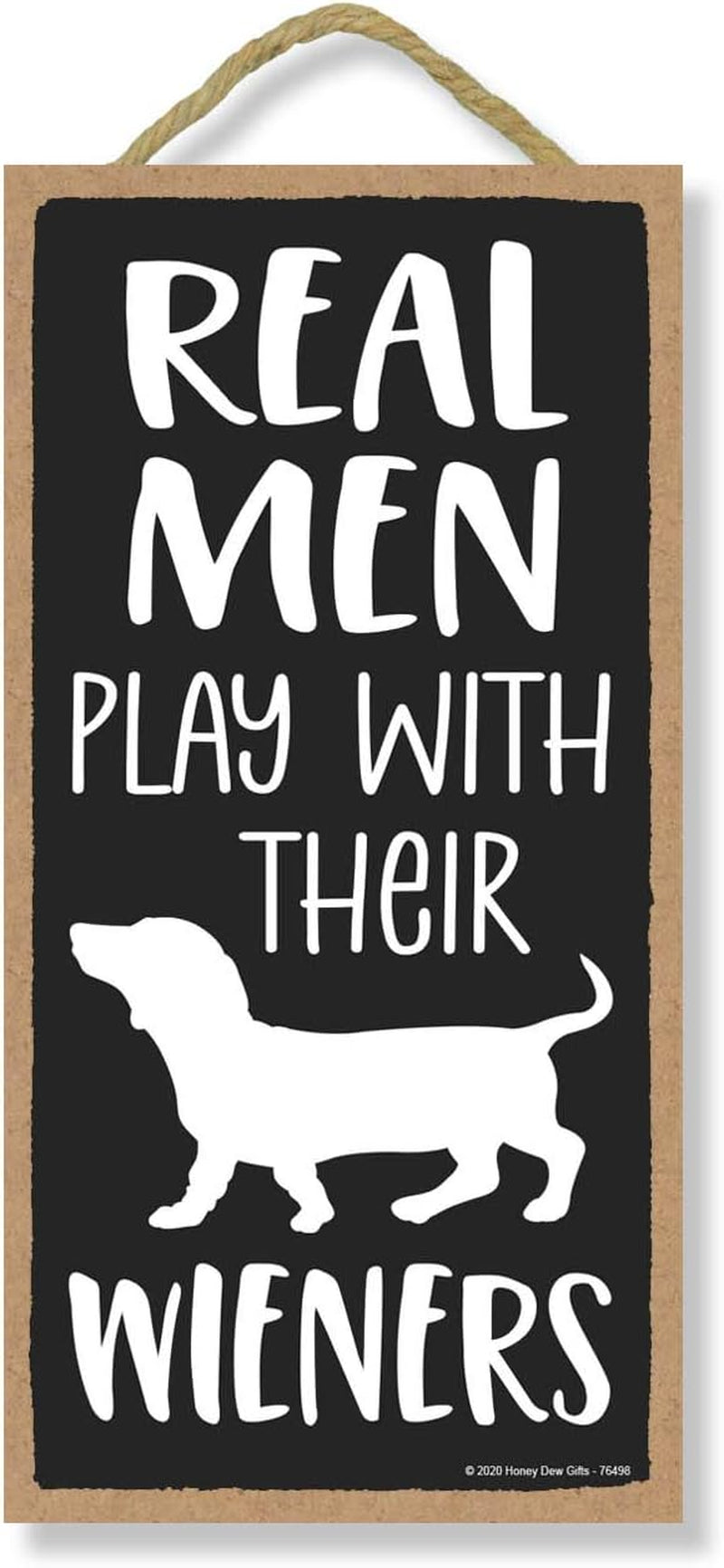 Hanging Door Bell Sign - Funny Dog Needs Exercise Home Decor