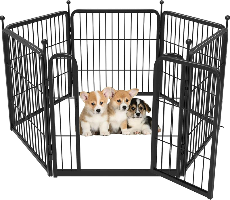 FXW Dog Playpen for Yard Camping - Heavy Duty for PuppiesSmall Dogs 24 Height 8 Panels