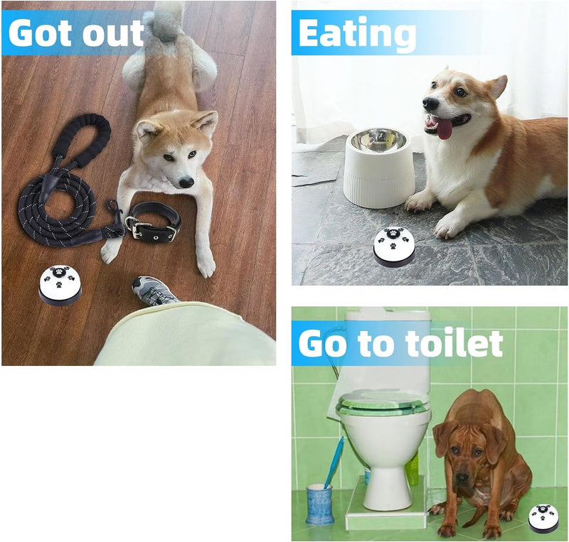 2 Pack Dog Doorbells for Potty Training with Free Whistle and Adjustable Strap