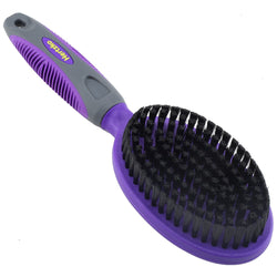 Hertzko Bristle Brush for Dogs and Cats with Long or Short Hair - Dense Bristles Remove Loose Hair from Top Coat, Removes Tangles, Dander, Dust, Trapped Dirt and Dead Undercoat (Single Sided)