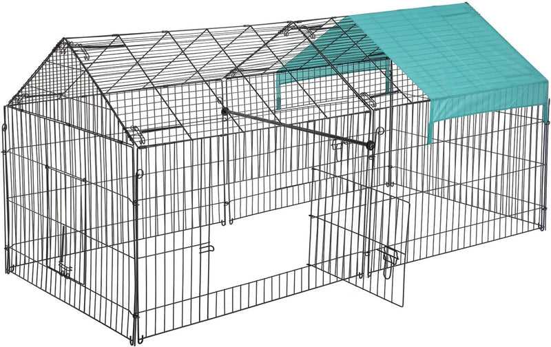 86 X 40 Outdoor Chicken Coop Enclosure for Small Animals - Metal Cage and Playpen