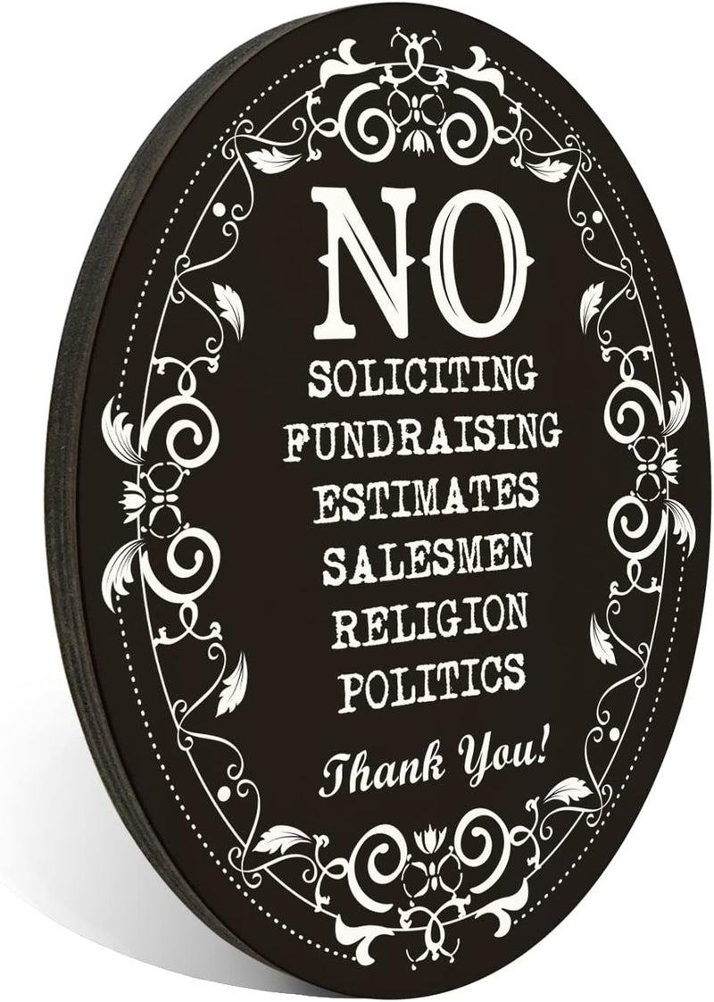 No KnockDog DoorbellSoliciting Sign - IndoorOutdoor Use 4 X 5 Strong Adhesive - PMB026