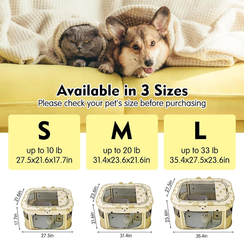 Portable Pet Playpen - Foldable  Durable for IndoorOutdoor Use