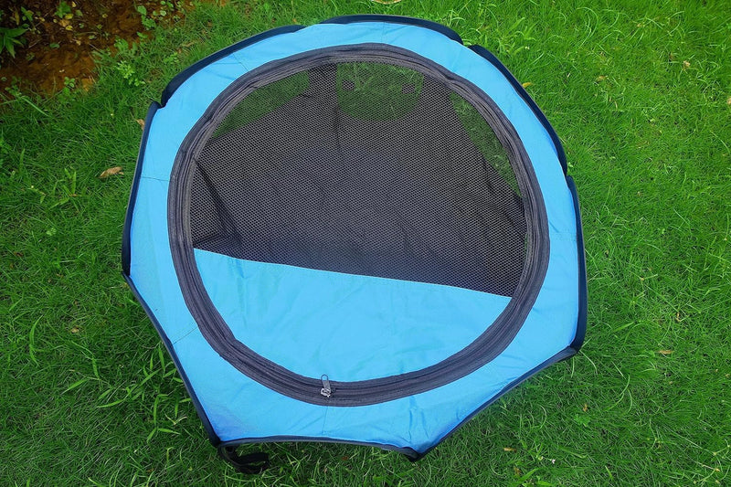 chars Portable Pet Playpen for DogsCatsRabbits - Foldable IndoorOutdoor Use - S287 X 287 X 16 Blue