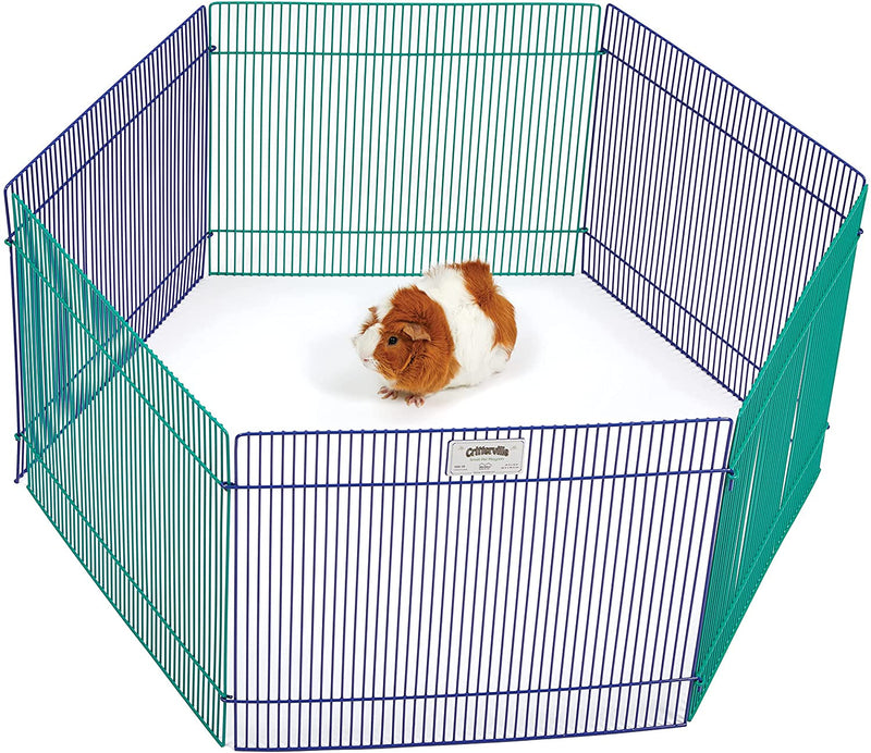 Midwest Pet Playpen - BlueGreen Exercise Pen for Small Animals 1 Count Pack