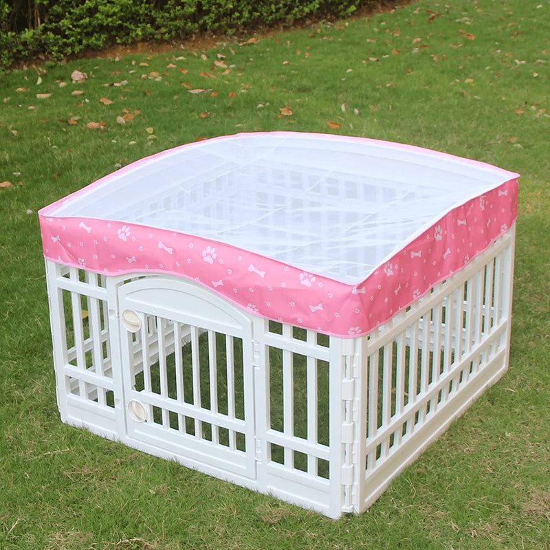 Mesh Top Dog Playpen Cover - 36 Pink - IndoorOutdoor Use Playpen Not Included