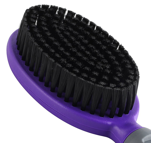 Hertzko Bristle Brush for Dogs and Cats with Long or Short Hair - Dense Bristles Remove Loose Hair from Top Coat, Removes Tangles, Dander, Dust, Trapped Dirt and Dead Undercoat (Single Sided)