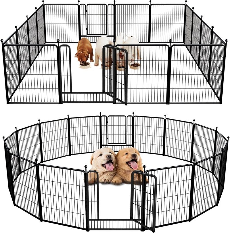 FXW Dog Playpen for Yard Camping - Heavy Duty for PuppiesSmall Dogs 24 Height 8 Panels