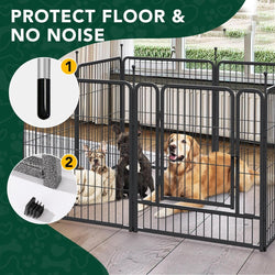 8-Panel IndoorOutdoor Dog Playpen - 32H Metal Fence for LargeMediumSmall Dogs