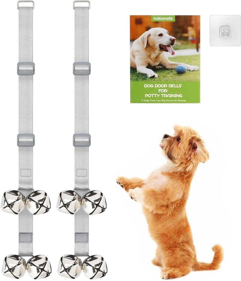 FOLKSMATE Dog Doorbells for Potty Training - Adjustable Bells with Extra Loud Ring for Puppy Training and Housebreaking