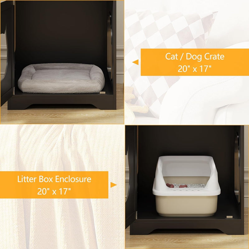 Hidden Cat Box Cabinet - Furniture for Indoor Cat Litter