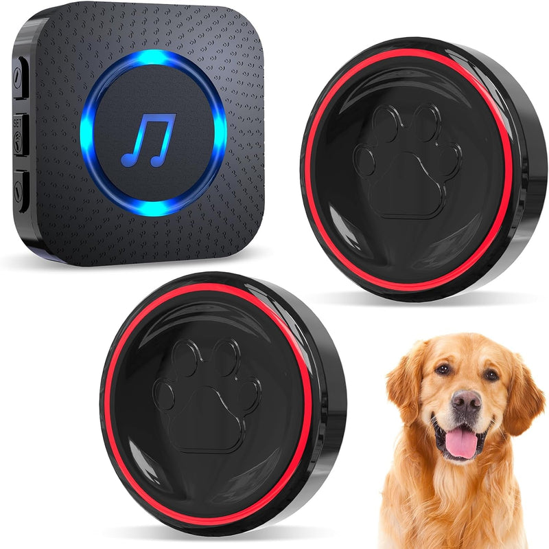 Chunhee Smart Dog Door Bell - Wireless Puppy Potty Training Bell - 1000Ft Range 55 Melodies Adjustable 0-110Db