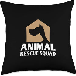 Animal Rescue Squad Throw Pillow - 18x18 Multicolor