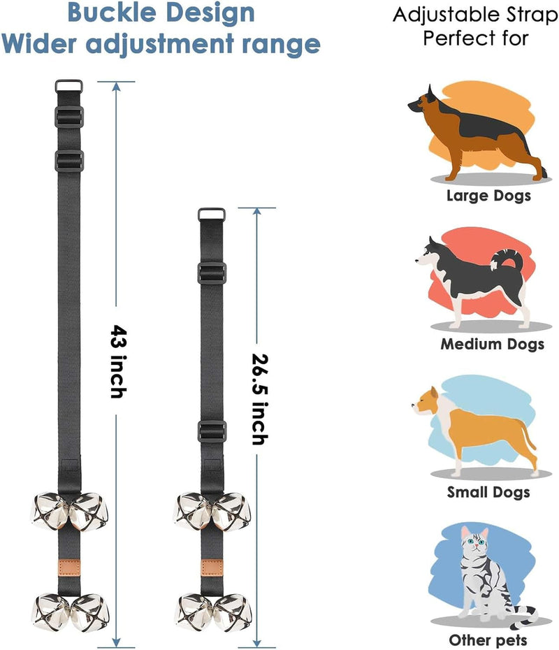 FOLKSMATE Dog Doorbells for Potty Training - Adjustable Bells with Extra Loud Ring for Puppy Training and Housebreaking