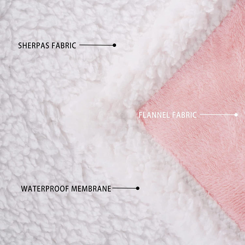 Hypoallergenic Waterproof Reversible Dog Blanket - Pink 60x80