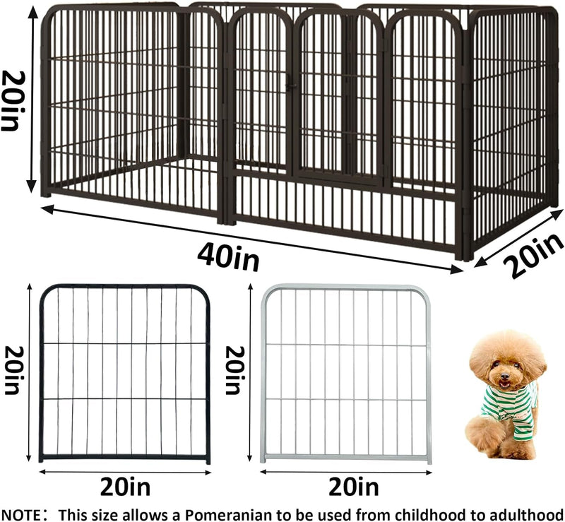 Heavy Duty Portable Dog Playpen - IndoorOutdoor Fence for SmallMedium Pets