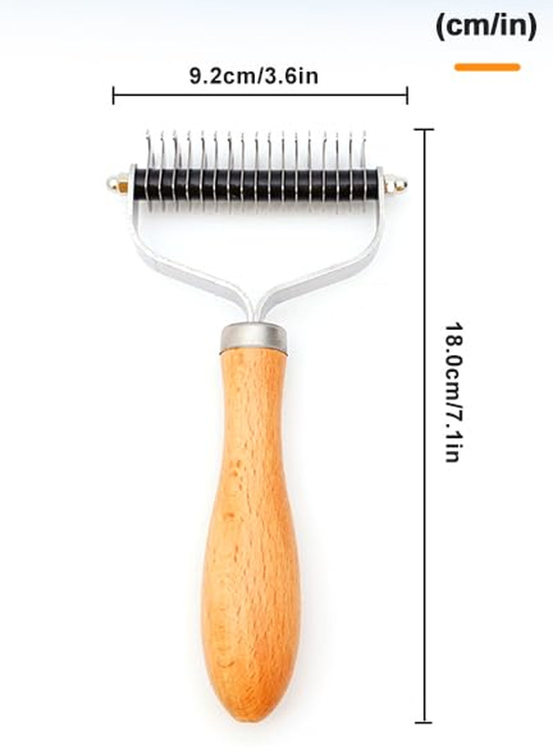 Grooming Brush/Dematting Comb for Dogs and Cats- Double Sided Deshedding Pet Brush, Gently Removes Loose Dog/Cat Shedding and Undercoat Hair- Dog Brush