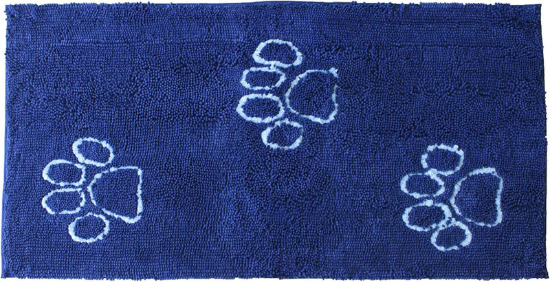 Microfiber Dog Paw Mud Mat - Absorbent Pet Mat with Non-Slip Backing Machine Washable  Large Grey