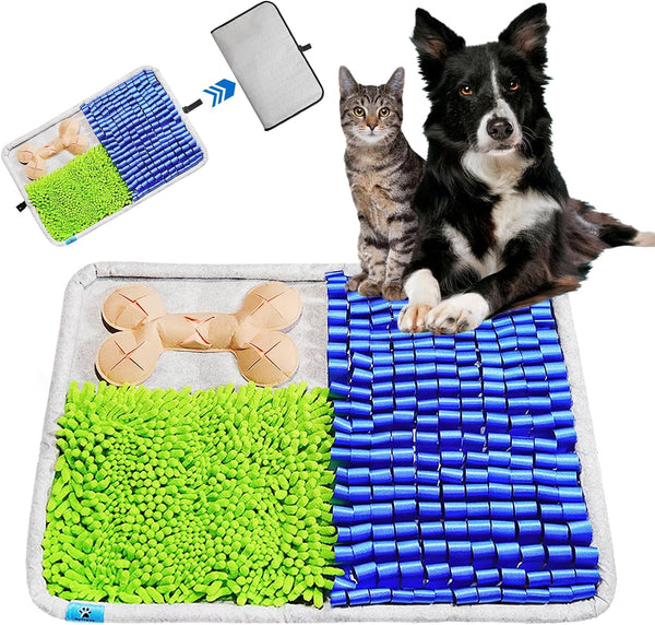 Wuffwag Snuffle Mat - Slow Feeding Puzzle for Dogs - 20x27 - Non-Slip and Portable