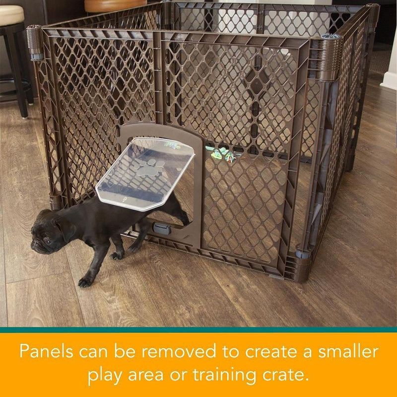 8-Panel North States Petyard Passage Pet Containment with Swinging Door